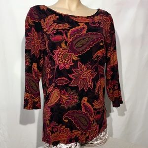 J. Jill paisley dressy top